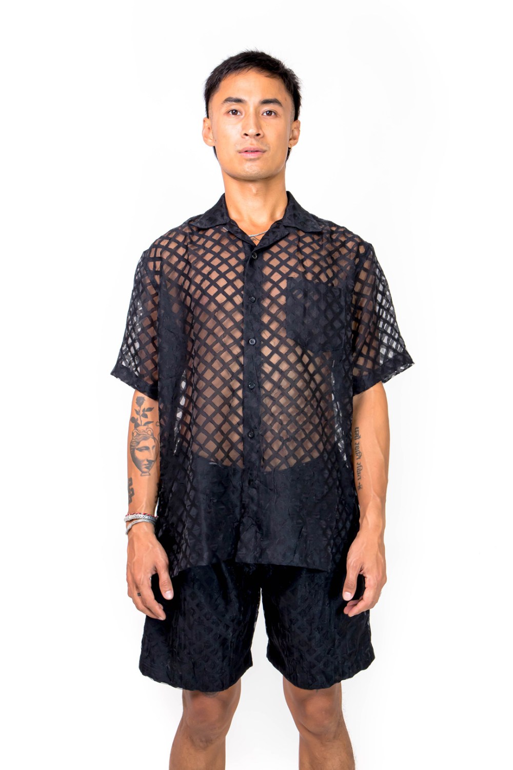 Puring, Linen Burn Out, Shirt