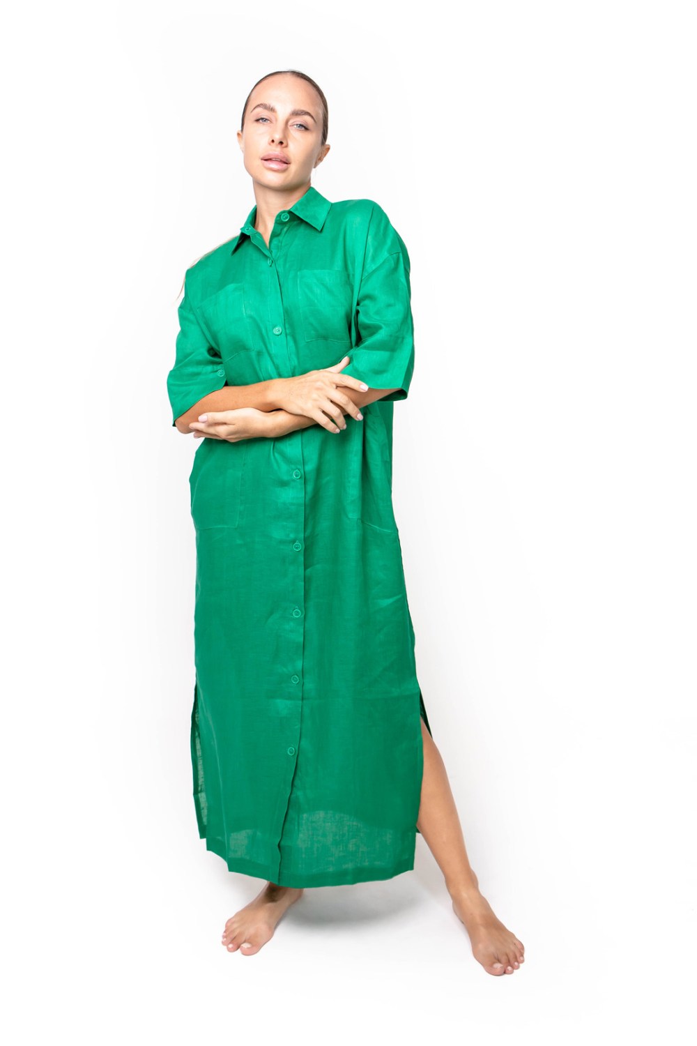 Winkay, Linen, Maxi Dress