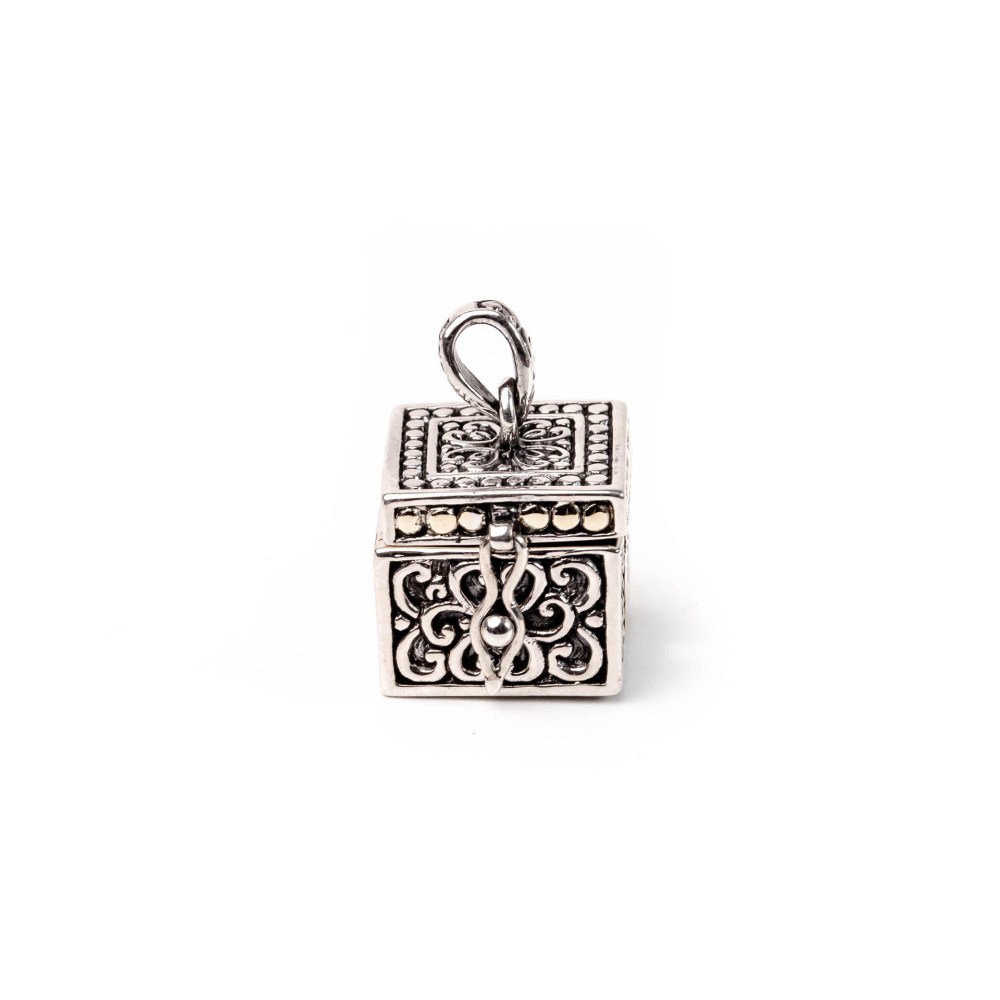 Pendant Two Tone Square Motif