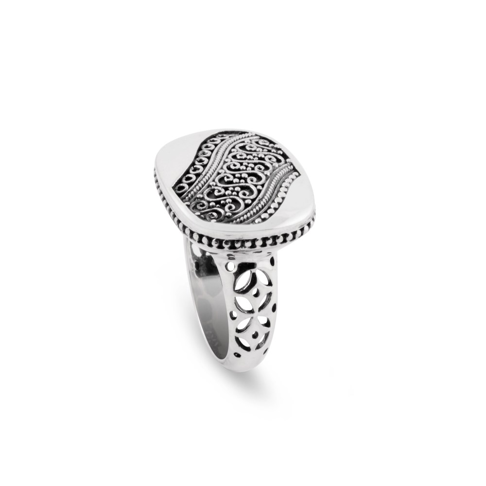 Batik Silver Ring